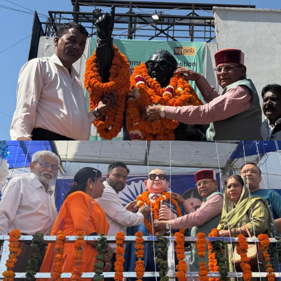 कैबिनेट मंत्री खजान दास ने, डॉ. भीमराव अम्बेडकर के जन्मदिवस पर, उनके चित्र पर माल्यार्पण कर श्रद्धांजलि अर्पित की। 