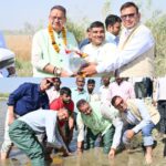 कृषि मंत्री गणेश जोशी ने हरिद्वार में, मखाना की खेती का किया औपचारिक शुभारंभ।