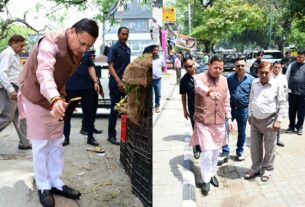 जन शिकायत की पड़ताल करने मौके पर पहुंचे सीएम धामी, वीडियो कॉल के जरिए अधिकारियों को दिखाई हकीकत।  