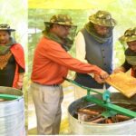 कृषि मंत्री गणेश जोशी ने अपने शासकीय आवास में निकाला शहद, 30 बक्सों से निकला 60 किलोग्राम से अधिक शहद। 