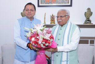 मुख्यमंत्री धामी ने केंद्रीय ऊर्जा एवं आवास मंत्री से भेंट कर, राज्य से संबंधित विभिन्न विषयों पर की चर्चा।