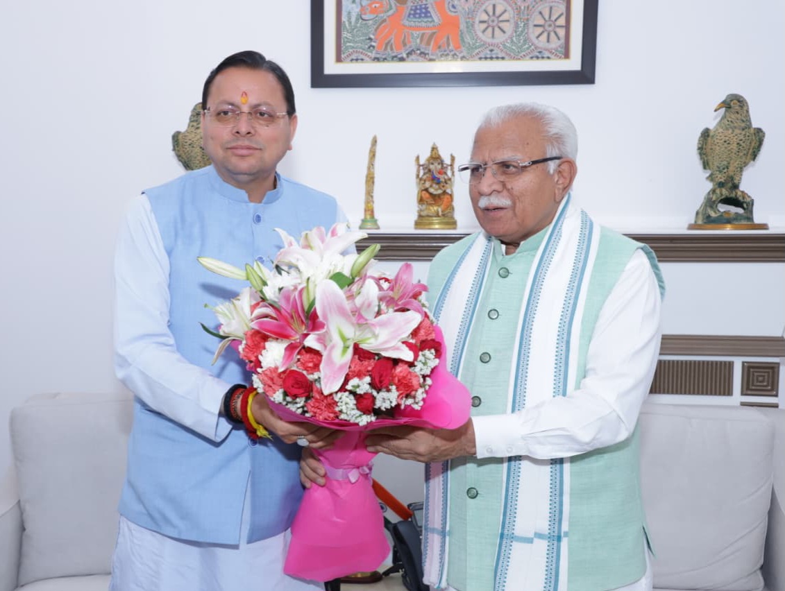 मुख्यमंत्री धामी ने केंद्रीय ऊर्जा एवं आवास मंत्री से भेंट कर, राज्य से संबंधित विभिन्न विषयों पर की चर्चा।