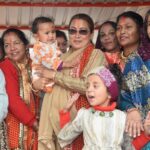 सोमेश्वर में देव पूजन वैशी कार्यक्रम में हुई शामिल, मंत्री रेखा आर्या।