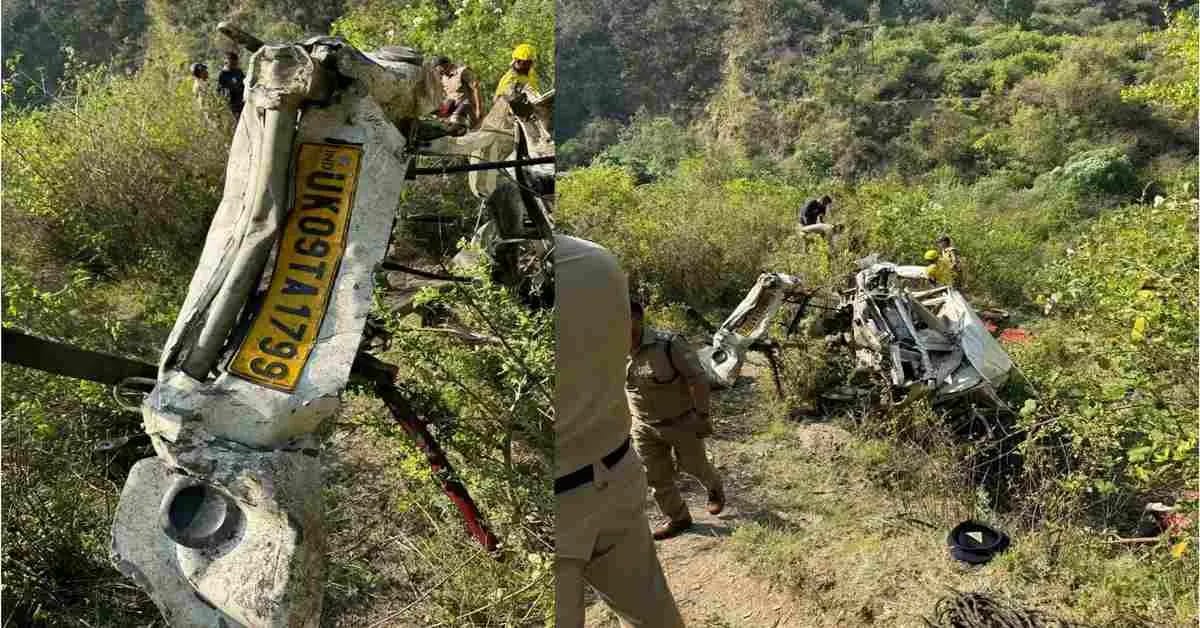 टिहरी में नैल के पास दर्दनाक सड़क हादसा, 8 लोगों की मौत।