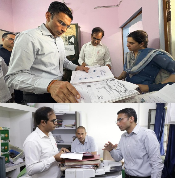 सब रजिस्टार कार्यालय विकासनगर में, डीएम सविन बंसल का औचक निरीक्षण, गंभीर अनियमितताएं हुई उजागर।