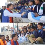 मुख्यमंत्री पुष्कर सिंह धामी ने देवीधुरा में, छात्र-छात्राओं से किया संवाद, उज्ज्वल भविष्य की दी शुभकामनाएं।