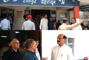 स्वास्थ्य मंत्री सुबोध उनियाल ने, सीएचसी रायपुर का औचक निरीक्षण कर व्यवस्थाओं को परखा।