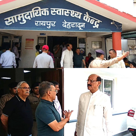 स्वास्थ्य मंत्री सुबोध उनियाल ने, सीएचसी रायपुर का औचक निरीक्षण कर व्यवस्थाओं को परखा।