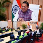 मुख्यमंत्री धामी ने बालिकाओं के साथ, प्रधानमंत्री के मन की बात के 134 वें संस्करण को सुना।
