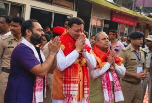 मुख्यमंत्री पुष्कर सिंह धामी ने, कामाख्या देवी मंदिर में की पूजा-अर्चना।