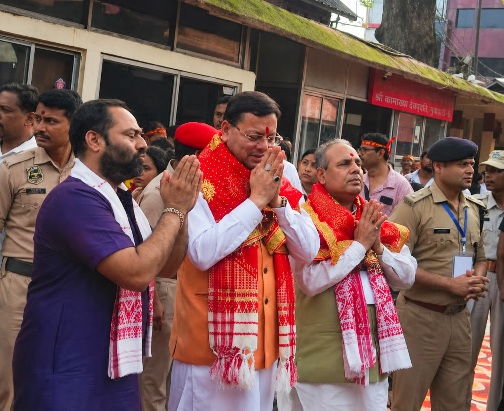 मुख्यमंत्री पुष्कर सिंह धामी ने, कामाख्या देवी मंदिर में की पूजा-अर्चना।
