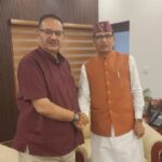 नई दिल्ली में केंद्रीय कृषि मंत्री शिवराज सिंह चौहान से की भेंट, कृषि मंत्री गणेश जोशी।