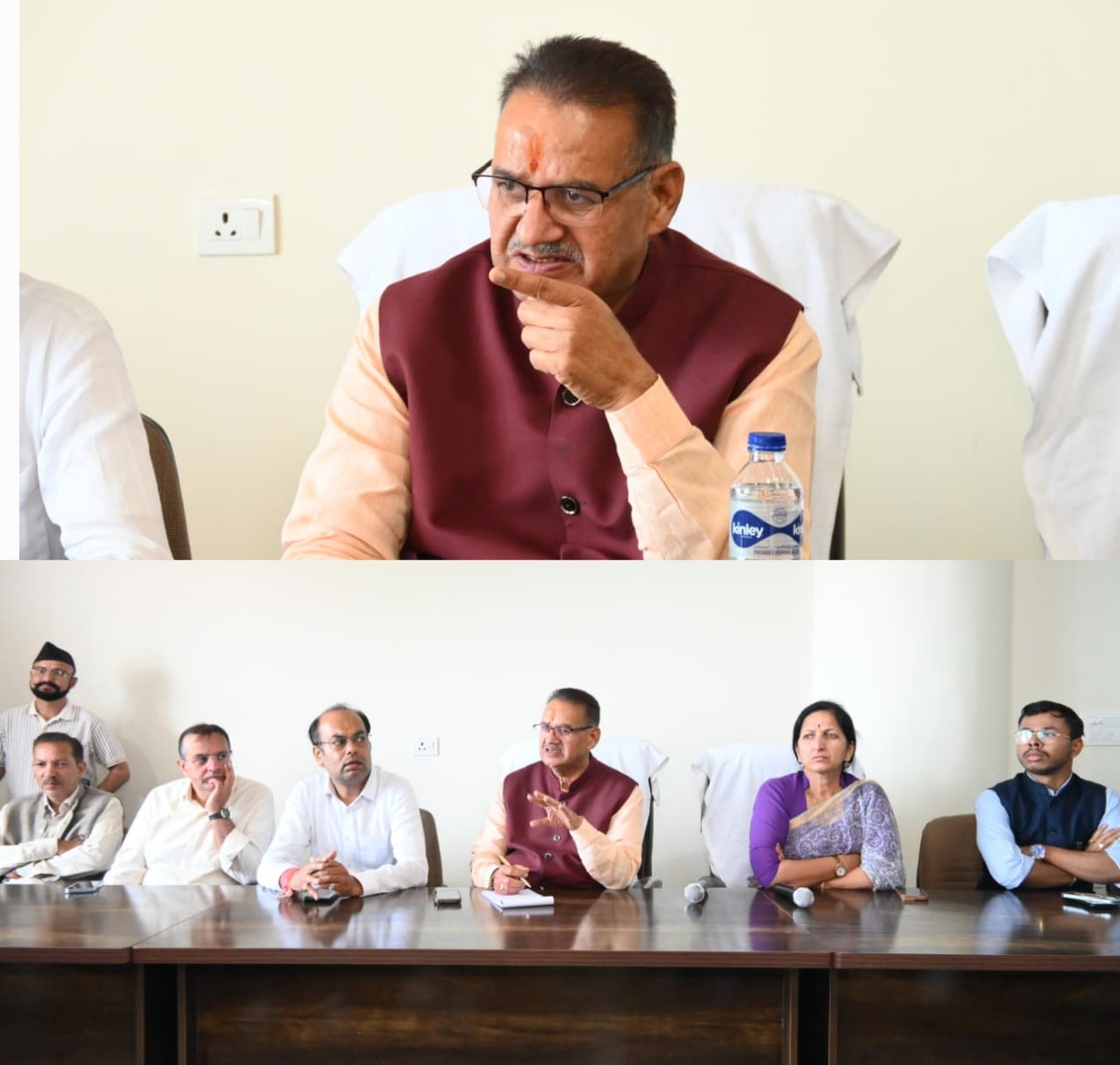 कैबिनेट मंत्री गणेश जोशी ने, मसूरी में विभिन्न विभागों के अधिकारियों के साथ की विकास कार्यों की समीक्षा।