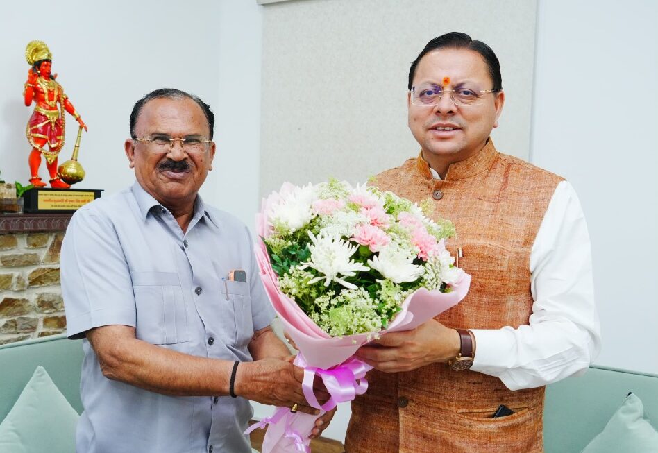 मुख्यमंत्री पुष्कर सिंह धामी से, राजस्थान विधानसभा अध्यक्ष वासुदेव देवनानी ने की शिष्टाचार भेंट।