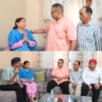 असम विमान दुर्घटना में शहीद हुए, स्क्वाड्रन लीडर प्रशांत सिंह के परिजनों से भेंट कर शोक संवेदना की व्यक्त, सैनिक कल्याण मंत्री गणेश जोशी।