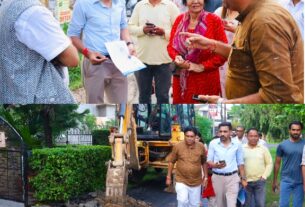 मुख्यमंत्री की घोषणा के तहत, सीमाद्वार नाला पुनर्निर्माण परियोजना की डीपीआर का, जिलाधिकारी ने किया स्थलीय परीक्षण।