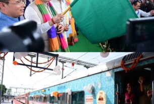 सोमनाथ स्वाभिमान पर्व’ पर, हर्रावाला से वेरावल के लिए विशेष रेल यात्रा का मुख्यमंत्री धामी ने किया शुभारंभ।