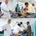 मलबे में दबे श्रमिकों का कराया रेस्क्यू, श्रमिकों को लेकर दून अस्पताल पहुंचे कैबिनेट मंत्री गणेश जोशी।
