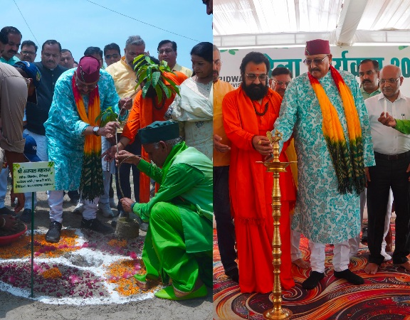 महाराज ने लोक पर्व हरेला पर पर्यावरण संरक्षण का दिलाया संकल्प, नगर वन, देवपुरा’ में किया पौधारोपण।