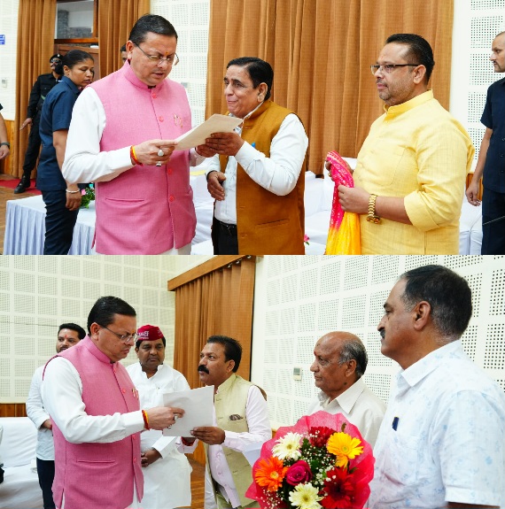 मुख्यमंत्री धामी ने सुनीं जन समस्याएं, अधिकारियों को जन समस्याओं के त्वरित समाधान के दिए निर्देश।