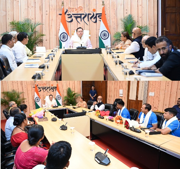 मुख्यमंत्री धामी ने उत्तराखंड क्रीड़ा विश्वविद्यालय, (Sports University )गौलापार के निर्माण कार्यों की समीक्षा की।