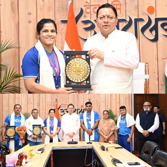 कॉमनवेल्थ गेम्स 2026 के उत्तराखंड के, पदक विजेताओं और प्रशिक्षकों को, मुख्यमंत्री धामी ने किया सम्मानित। 