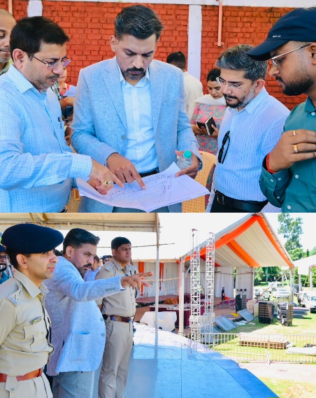परेड ग्राउंड में स्वतंत्रता दिवस की तैयारियां अंतिम चरण में, डीएम और एसएसपी ने लिया जायजा।