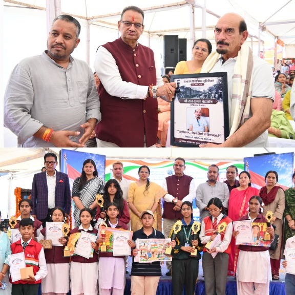 विभाजन विभीषिका स्मृति दिवस पर पाकिस्तान से विभाजन के पश्चात टिहरी पहुंचे परिवारों के सदस्यों को किया सम्मानित, कैबिनेट मंत्री गणेश जोशी।
