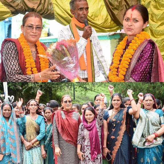 सोमेश्वर के गांवों में जनमिलन, रेखा आर्या ने विकास कार्यों के लिए विधायक निधि से सहयोग का किया ऐलान।
