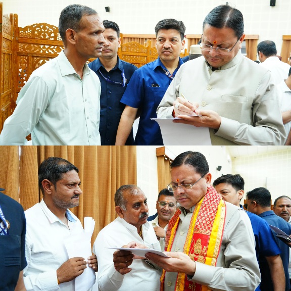 मुख्यमंत्री ने मुख्य सेवक सदन में सुनी जनसमस्याएं।