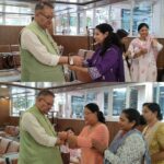 सीएसडी कैंटीन की बहनों ने मंत्री गणेश जोशी को बांधा रक्षा सूत्र, वेतन बढ़ोतरी का मंत्री दिया बहनों को भरोसा।