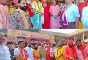 श्री टपकेश्वर महादेव भव्य शोभा यात्रा में शामिल हुए, मंत्री गणेश जोशी, शिवभक्तों पर हुई पुष्पवर्षा।