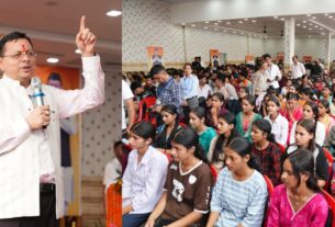 ड्रग फ्री उत्तराखंड’ से ‘विकसित भारत 2047’ तक के विषय पर बनबसा में मुख्यमंत्री धामी का युवाओं से संवाद।