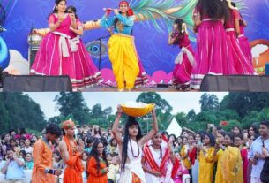 श्री गुरु राम राय विश्वविद्यालय में, श्रीकृष्ण जन्मोत्सव की धूम, दही-हांडी फोड़कर बिखेरा उत्साह।