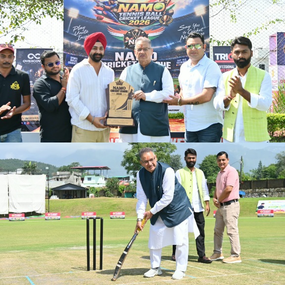 देहरादून में नमो क्रिकेट लीग का किया शुभारंभ, कैबिनेट मंत्री गणेश जोशी।