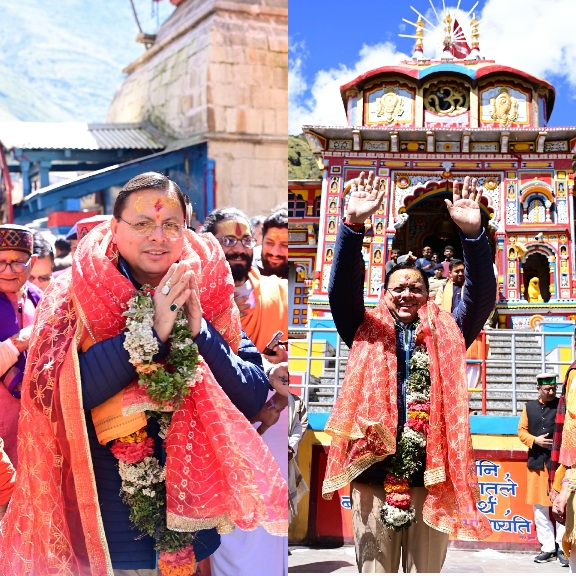 श्री बदरीनाथ धाम में मुख्यमंत्री ने की पूजा-अर्चना, मास्टर प्लान के कार्यों का लिया जायजा।