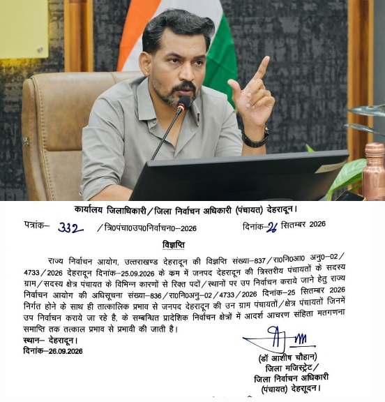त्रिस्तरीय पंचायत उपचुनाव को लेकर आदर्श आचार संहिता लागू।