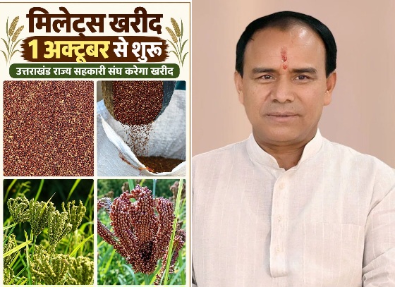 प्रदेशभर में 1 अक्टूबर से शुरू होगी मिलेट्स की खरीद, डाॅ. धन सिंह रावत। 