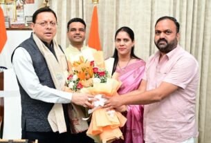 जिला सहकारी बैंक के नवनिर्वाचित पदाधिकारियों ने, मुख्यमंत्री पुष्कर धामी से की शिष्टाचार भेंट।