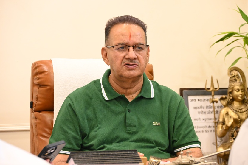 सैनिक कल्याण मंत्री गणेश जोशी ने की, सैनिक कल्याण विभाग की समीक्षा।