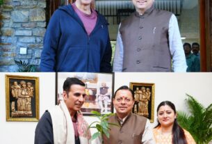 सीएम धामी से फिल्म अभिनेता अक्षय कुमार ने की शिष्टाचार भेंट, प्रदेश में फिल्म निर्माण व फिल्म नीति की संभावनाओं पर हुई चर्चा।