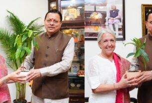 मुख्यमंत्री पुष्कर सिंह धामी से, अंतरराष्ट्रीय फिल्म निर्माताओं के प्रतिनिधिमंडल ने की भेंट।