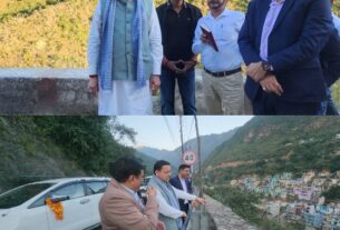 श्रीनगर से सड़क मार्ग से देहरादून लौटते हुए, मुख्यमंत्री धामी ने राष्ट्रीय राजमार्ग का किया स्थलीय निरीक्षण।