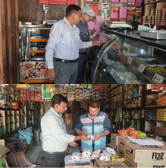 त्योहारी सीजन में खाद्य संरक्षा विभाग का बड़ा अभियान, मिठाइयों से मिड-डे मील तक 32 नमूने जांच को भेजे।