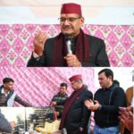 राजपुर वार्ड में विकास योजनाओं का किया शिलान्यास, कैबिनेट मंत्री गणेश जोशी।