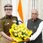राज्यपाल डॉ. ढाल सिंह बिसेन से, लोक भवन में डीजीपी दीपम सेठ ने की शिष्टाचार भेंट।